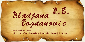 Mlađana Bogdanović vizit kartica